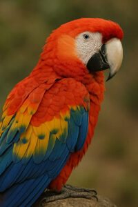 Scarlet Macaw (Ara macao)